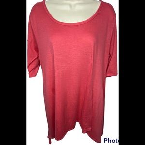 Ping Women’s Asymmetrical Top 1X Salmon Pink Criss Cross Straps 3/4 Sleeves